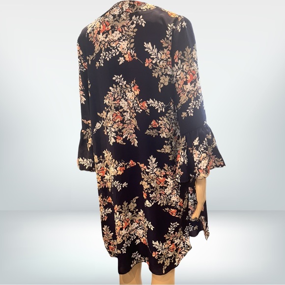 Robin Barr Navy Floral Kimono New medium - Picture 4 of 8
